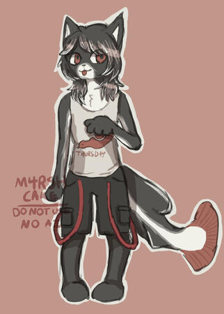 a drawing of my fursona